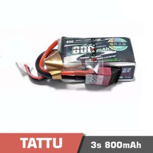 Battery Lipo 3s 800mAh 45C Tattu T Plug