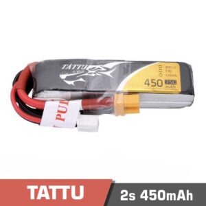 Battery Lipo 2s 450mAh 75C Tattu