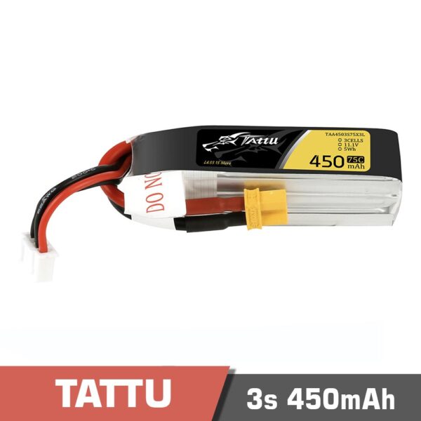 450 3s 75c - battery lipo 3s 450mah 75c tattu - motionew - 3