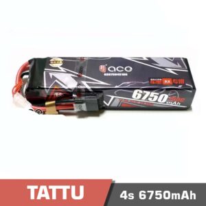 Battery Lipo 4s 6750mAh 100C Tattu trx connector