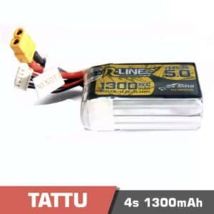 Battery Lipo 4s 1300mAh 150C Tattu – R-LINE 5.0