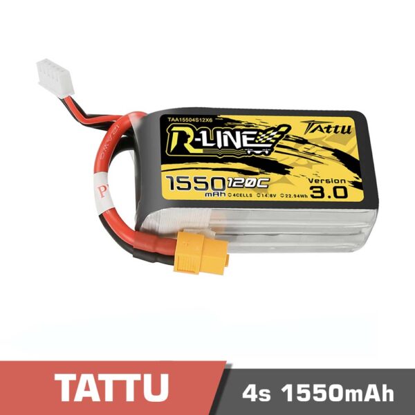 4s 1550 120c rline3 - battery lipo 4s 1550mah 120c tattu r-line 3. 0 - motionew - 3