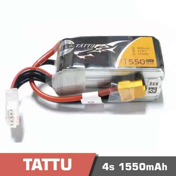 4s 1550 75c - battery lipo 4s 1550mah 75c tattu for fpv drone - motionew - 3