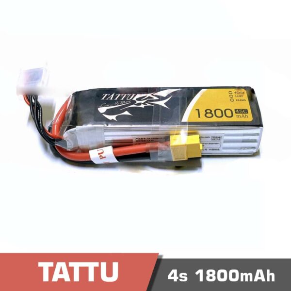 4s 1800 45c - battery lipo 4s 1800mah 45c tattu for fpv drone - motionew - 3