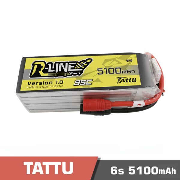 5100 6s rline 95c - battery lipo 6s 5100mah tattu rline 95c - motionew - 4