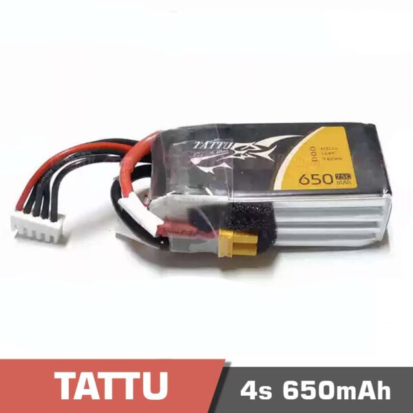 650 4s 75c - battery lipo 4s 650mah 75c tattu - motionew - 3