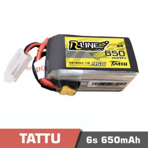 Battery Lipo 6s 650mAh 95C Tattu R-Line