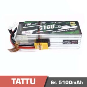 Battery Lipo 6s 5100mAh 75C Tattu