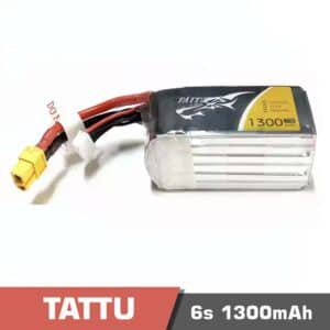 Battery Lipo 6s 1300mAh 75C Tattu for FPV Drone