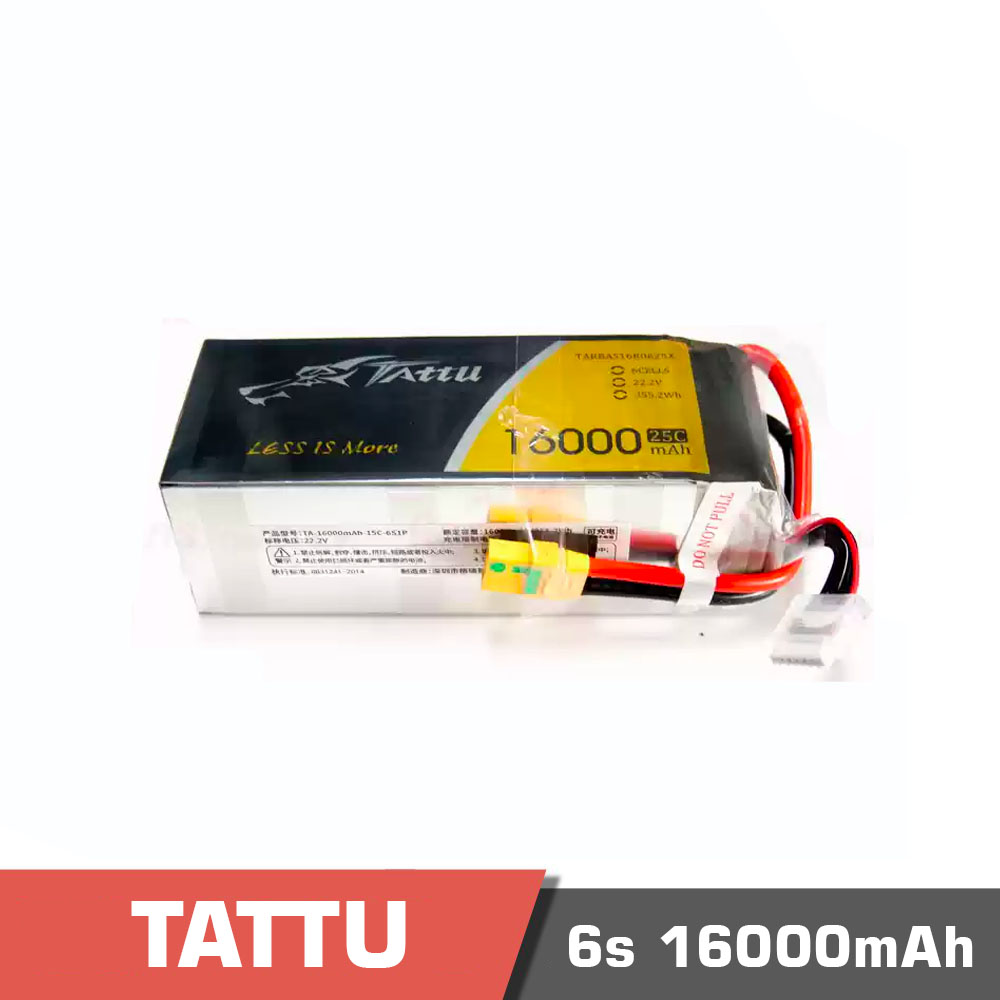 6s 16000 25c - battery lipo 6s 16000mah 15c tattu plus - motionew - 2