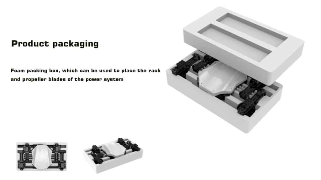 Ev410 / ev416 agricultural drone product packaging