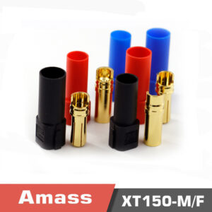 XT150-M/F Genuine Amass gold-plated plug 120A high current red black blue 6mm banana head