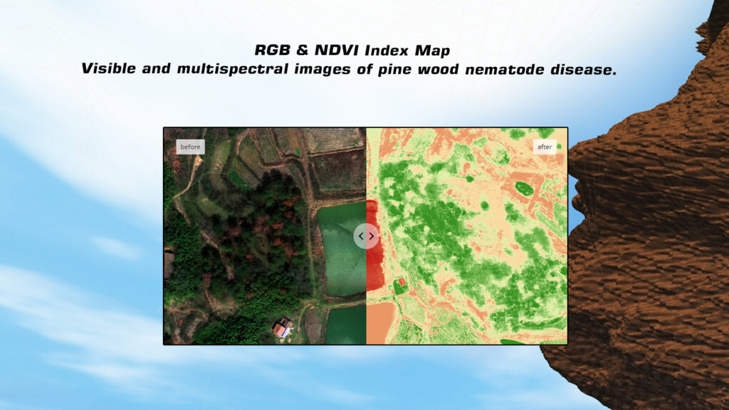 Rgb and nvdi index map of ms600 pro 6-band multispectral camera