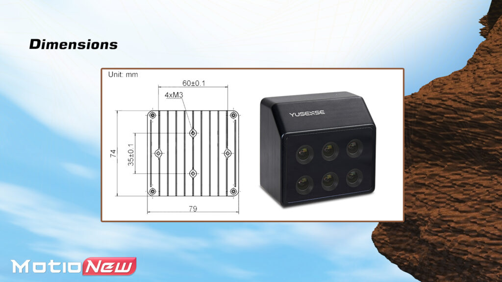 Ms600 pro 6-band multispectral camera dimensions