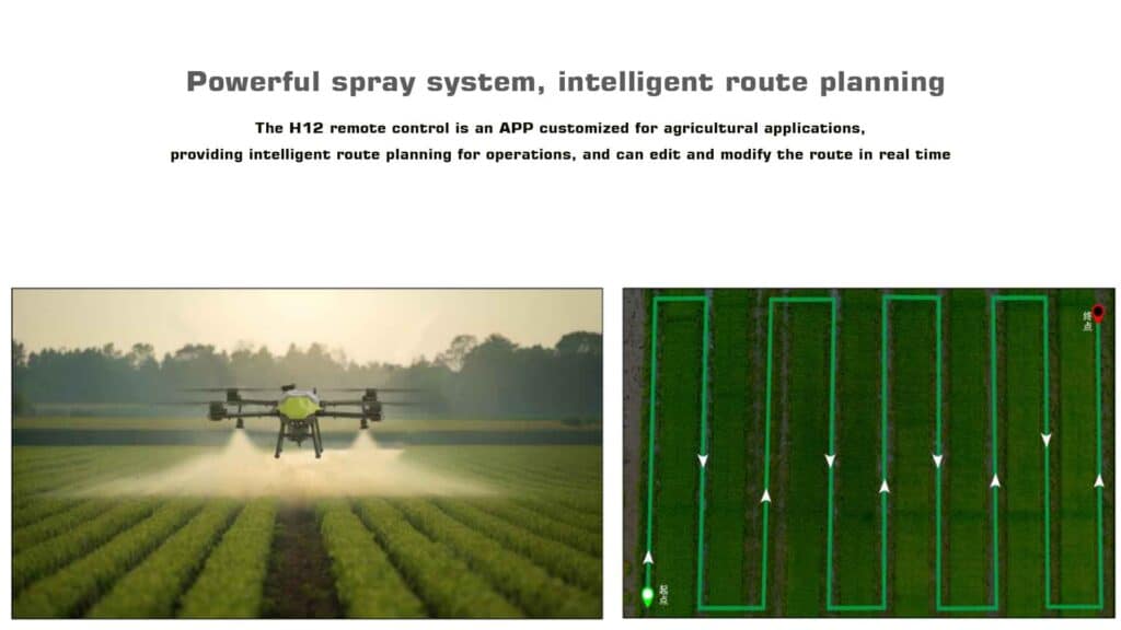 Nv16 / nv20 agricultural drone with powerful spray system, intelligent route planning