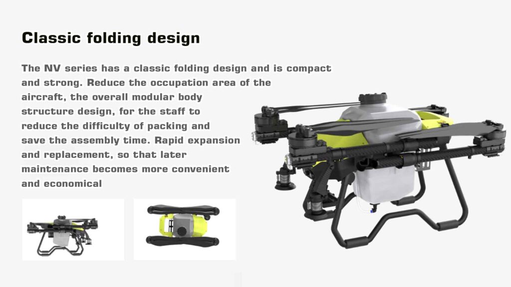 Classic folding design of nv16 / nv20 agricultural drone frame