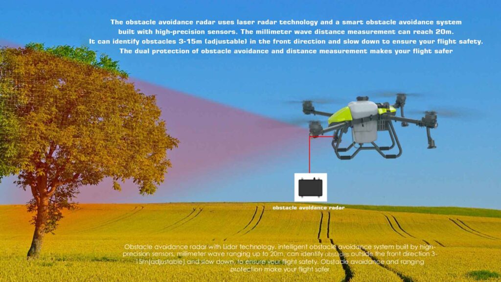 Obstacle avoidance radar uses laser radar technology of nv16 / nv20 agricultural drone