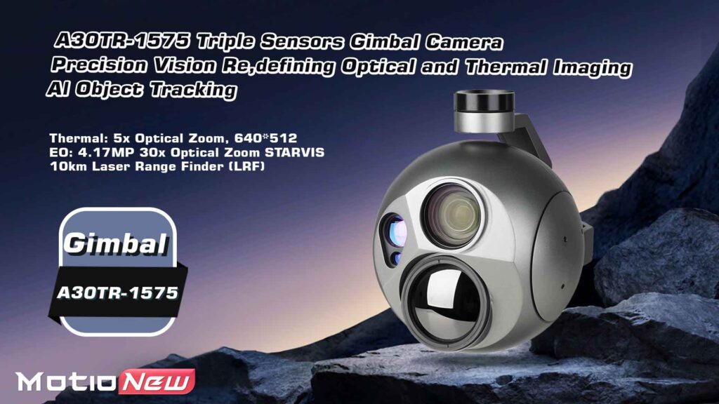 A30tr-1575 triple sensors gimbal camera precision vision redefining optical and thermal imaging al object tracking