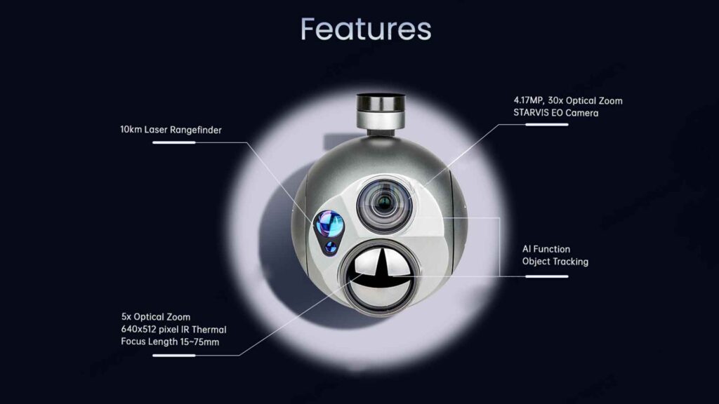 A30tr-1575 gimbal camera features