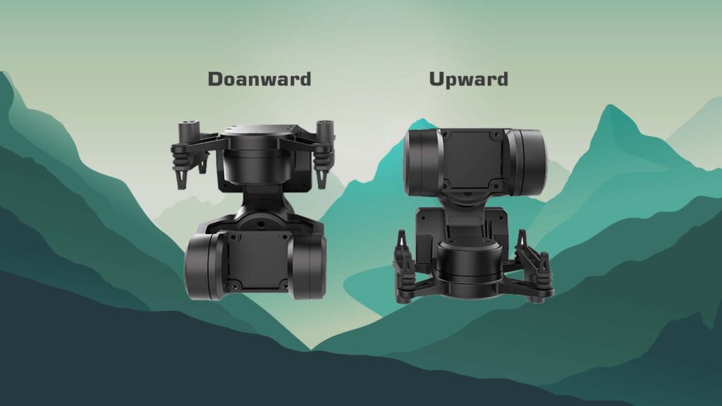 Doanward and upward of c-20t 3-axis fpv gimbal