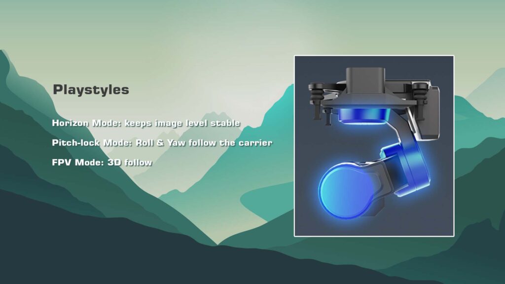 Playstyles of c-20t 3-axis fpv gimbal