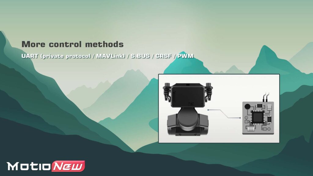 More control methode of c-20t 3-axis fpv gimbal