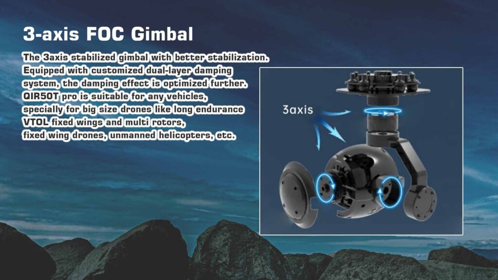 Qir50t pro 3-axis foc gimbal