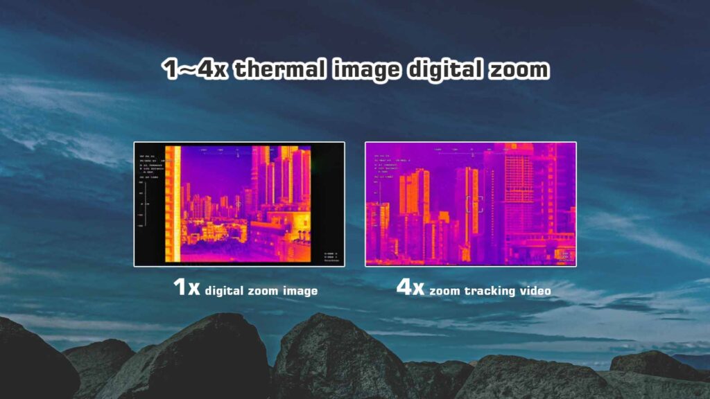 1~4x thermal image digital zoom of qir